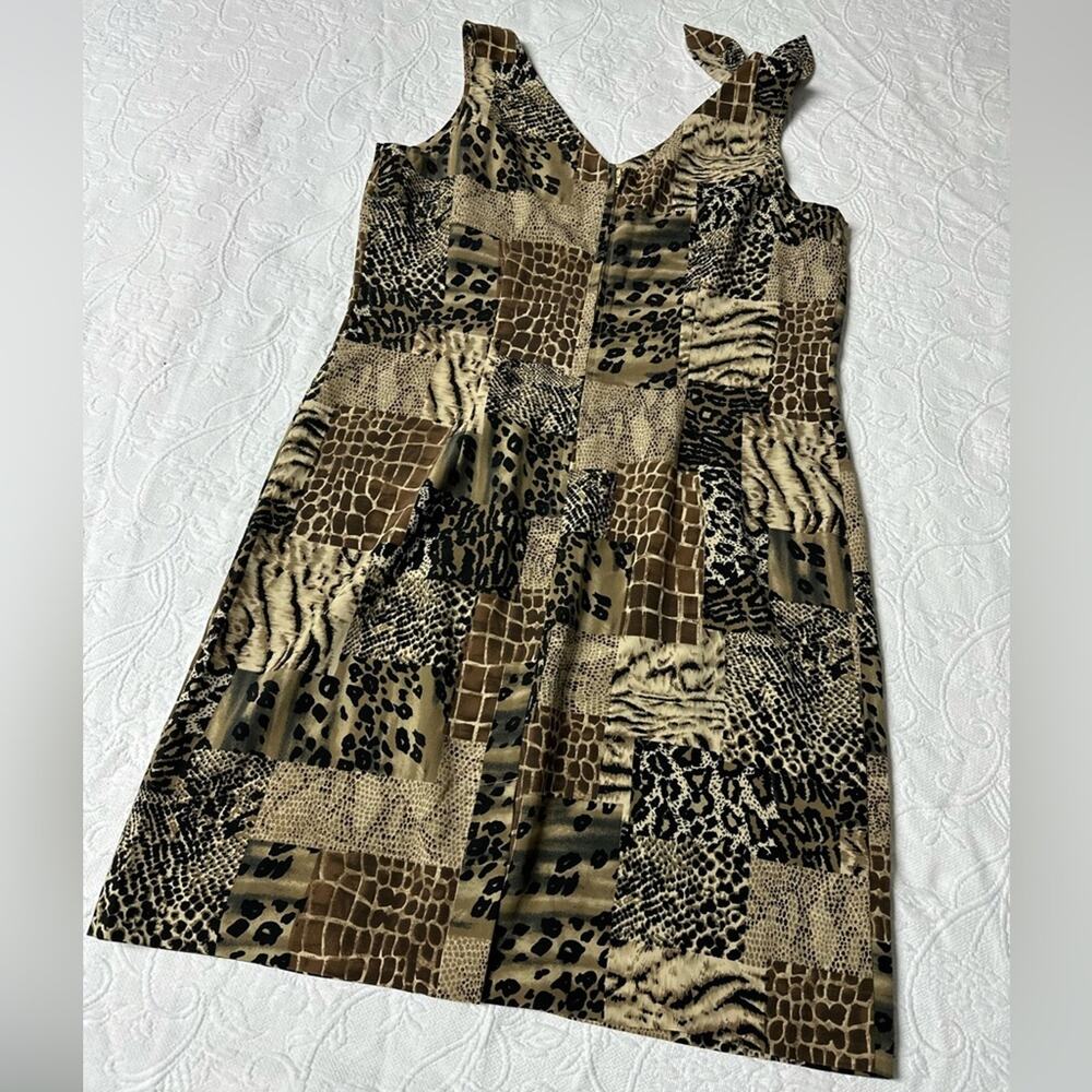 Vintage Animal Print Dress Size 16